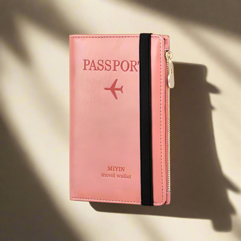 Royaleva RFID Blocking Leather Card Wallet Travel Multifunctional Passport Case Wallet