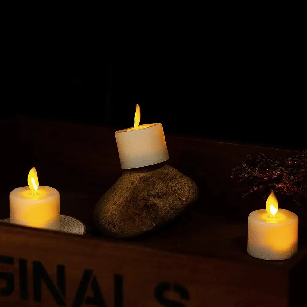 RoyaleGlow 6 Pcs Realistic Flameless Candles With Remote