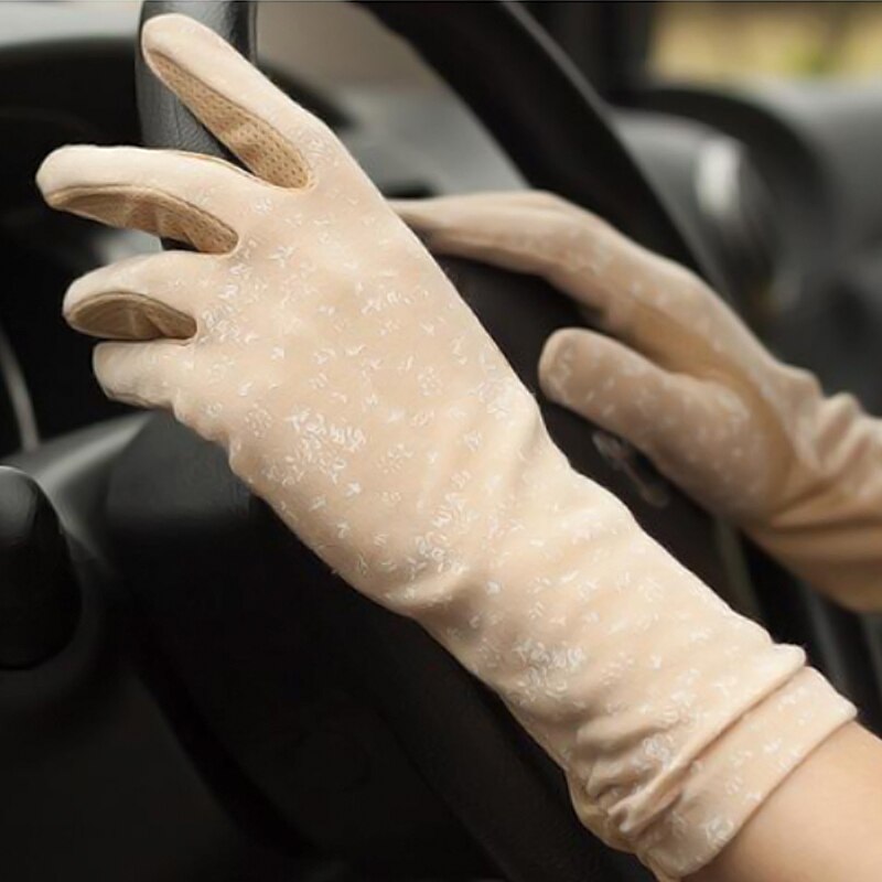 Luxora Stylish UV-Protective Cotton Gloves for Sun Safety