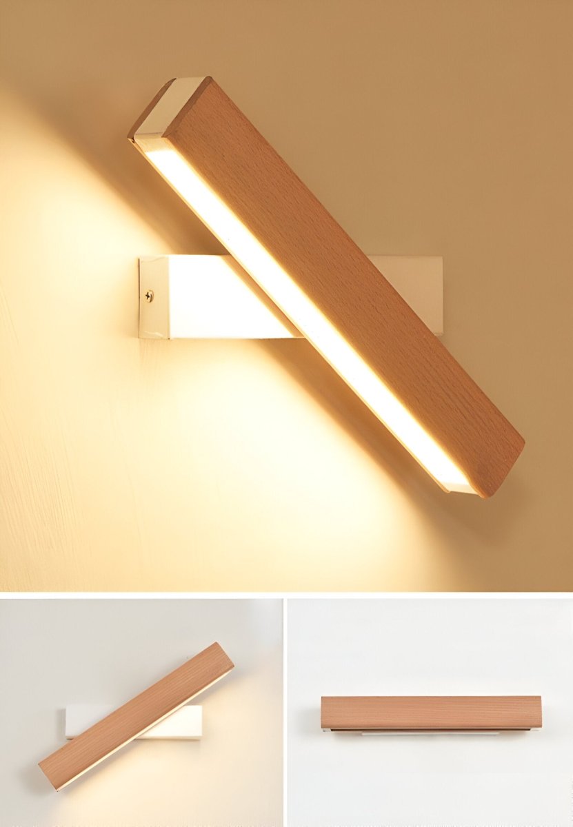 360° Swiveling Wooden Wall Light 8