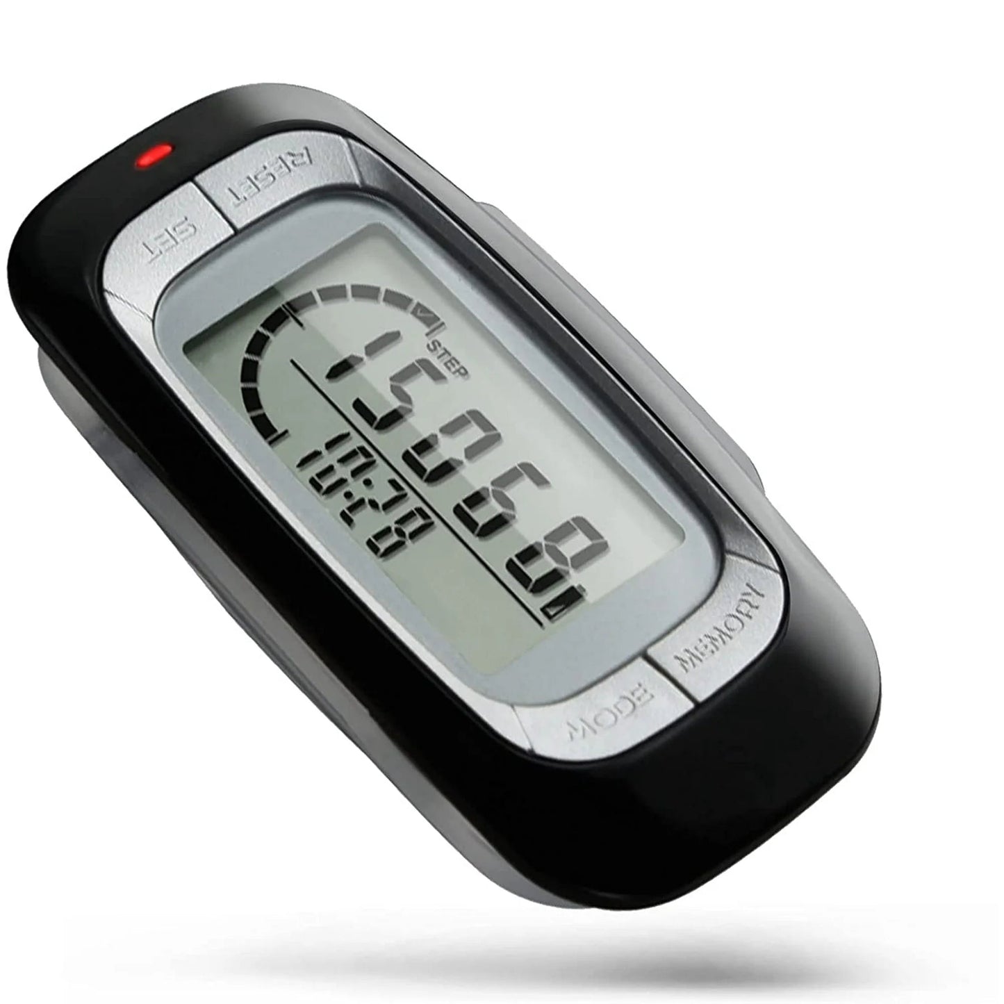 Luxora Walking 3D Pedometer with Clip and Strap Plus 30 Days Memory Accurate Step Counter