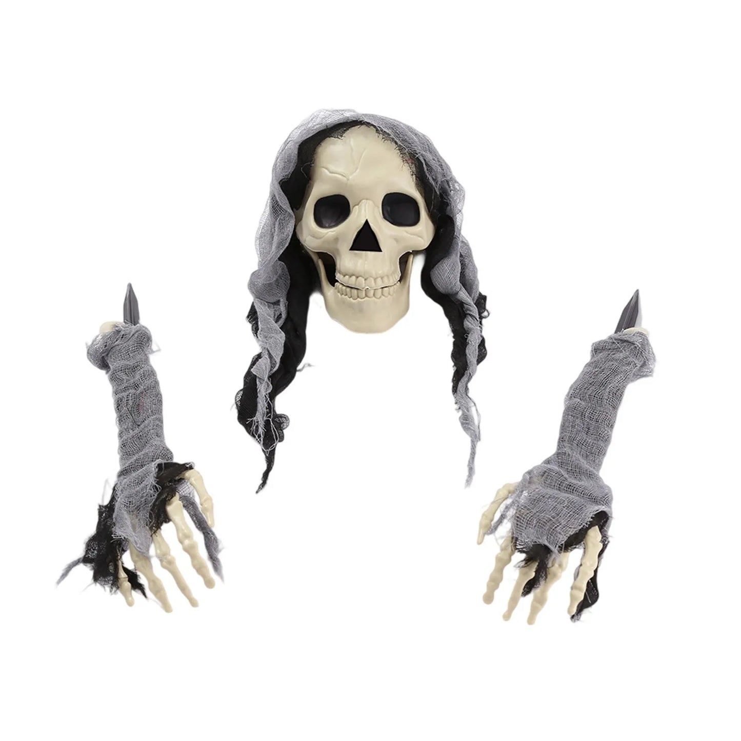3PCS Halloween Ground Decorative Skull/ Ghost/ Head Crawling Ghost Crawling Trick Simulation Arm Skull Decoration, Gifts 7