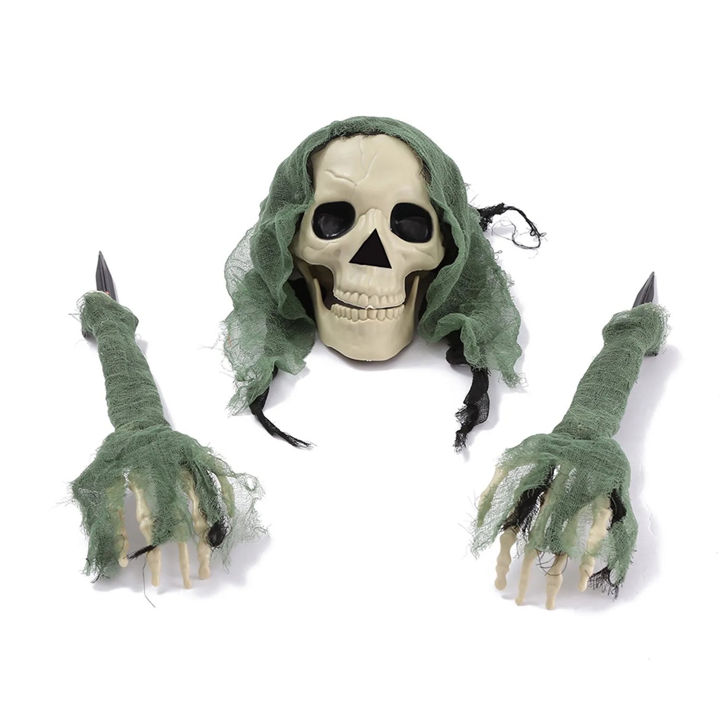 3PCS Halloween Ground Decorative Skull/ Ghost/ Head Crawling Ghost Crawling Trick Simulation Arm Skull Decoration, Gifts 8