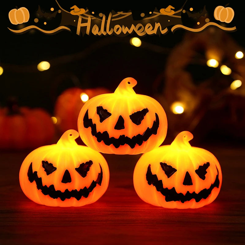 3Pack Fairy Light, LED Pumpkin Decorative Lights, Battery Operated Table Lamp, for Haunted House Cosplay Gift Party Decor 0