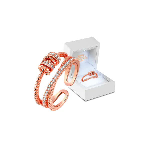RoyaleGlow Threanic Triple-Spin Ring for Stress Relief