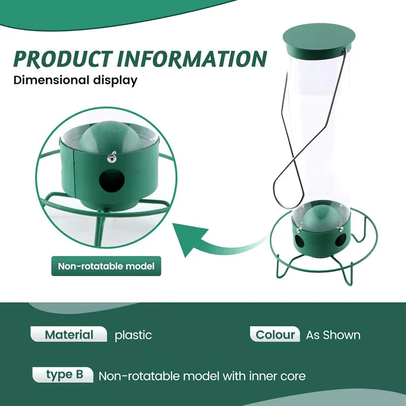 Luxora Squirrel Proof Bird Feeder with Multi-Feeding Ports