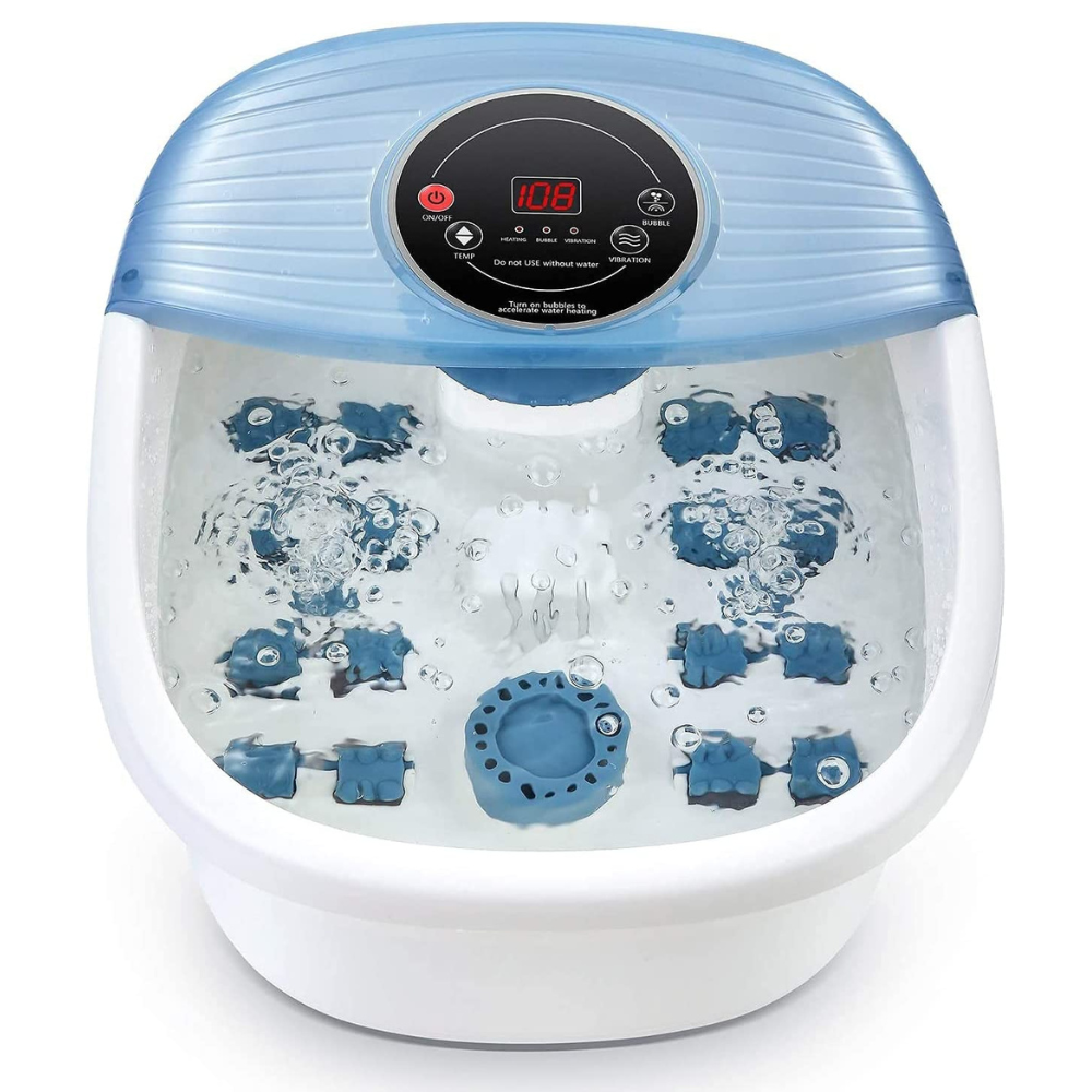 RoyaleGlow Temperature Controlled Foot Bubble Bath Vibration Massager