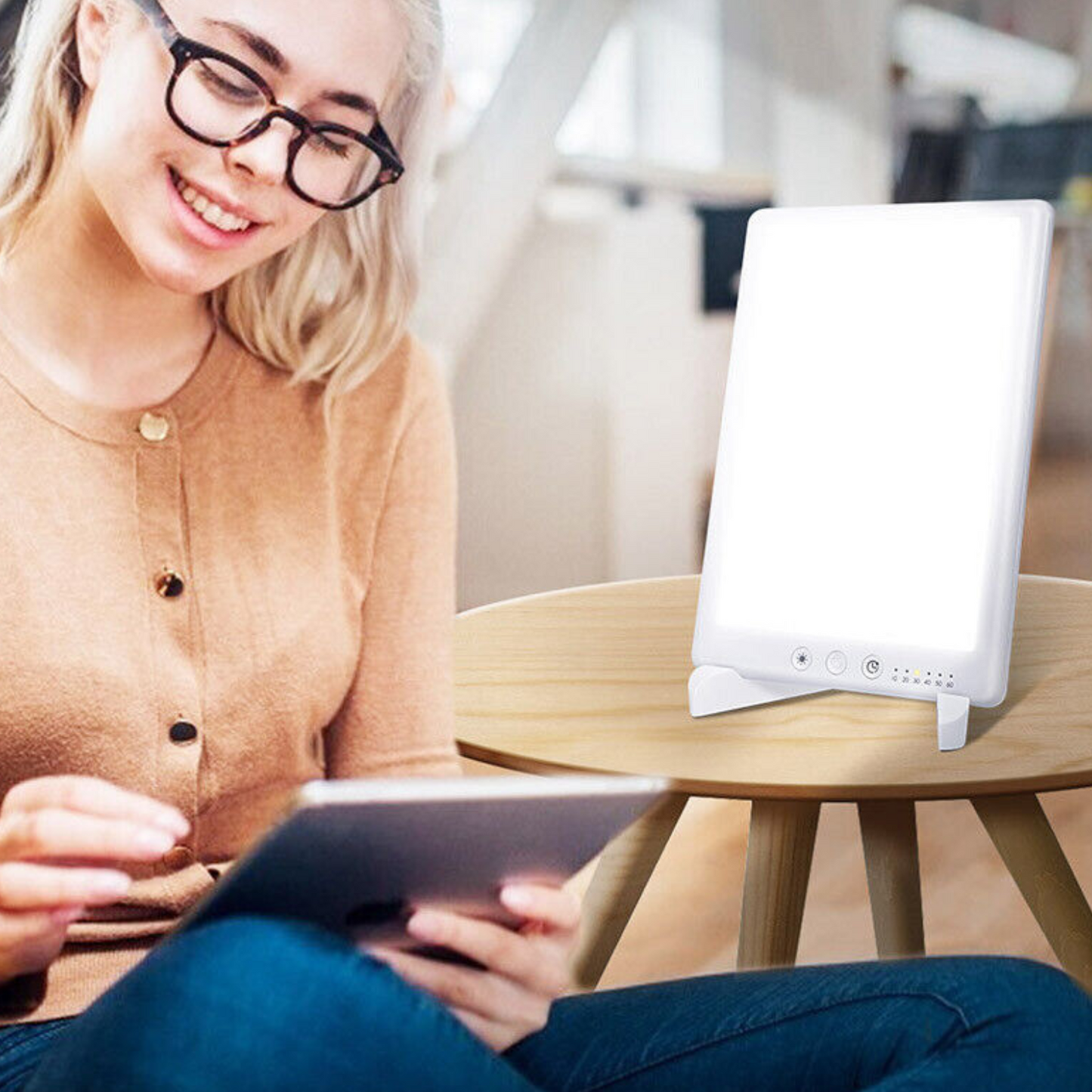 RoyaleGlow Powerful Compact Seasonal Sadness Bright Sun Therapy Lamp Light