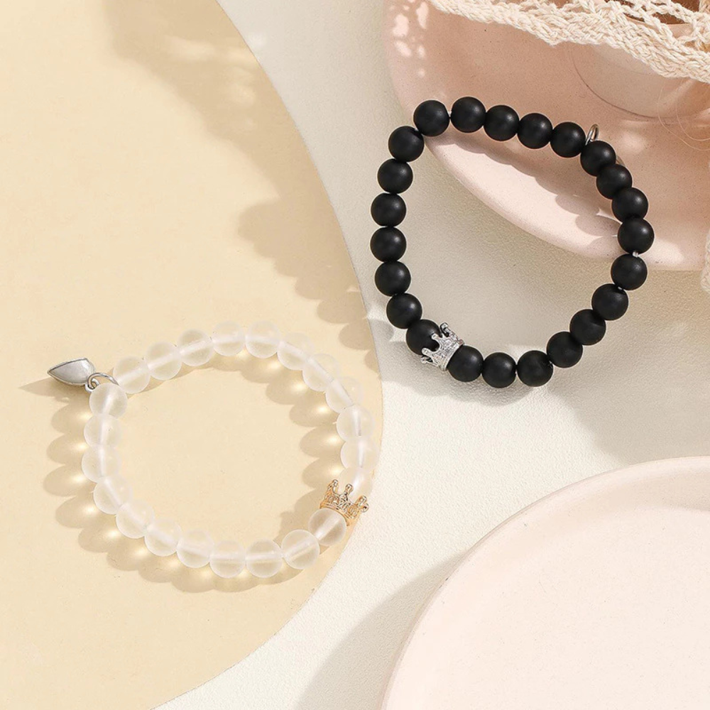 RoyaleGlow Glow Heart Magnetic Couples Gift Bracelet
