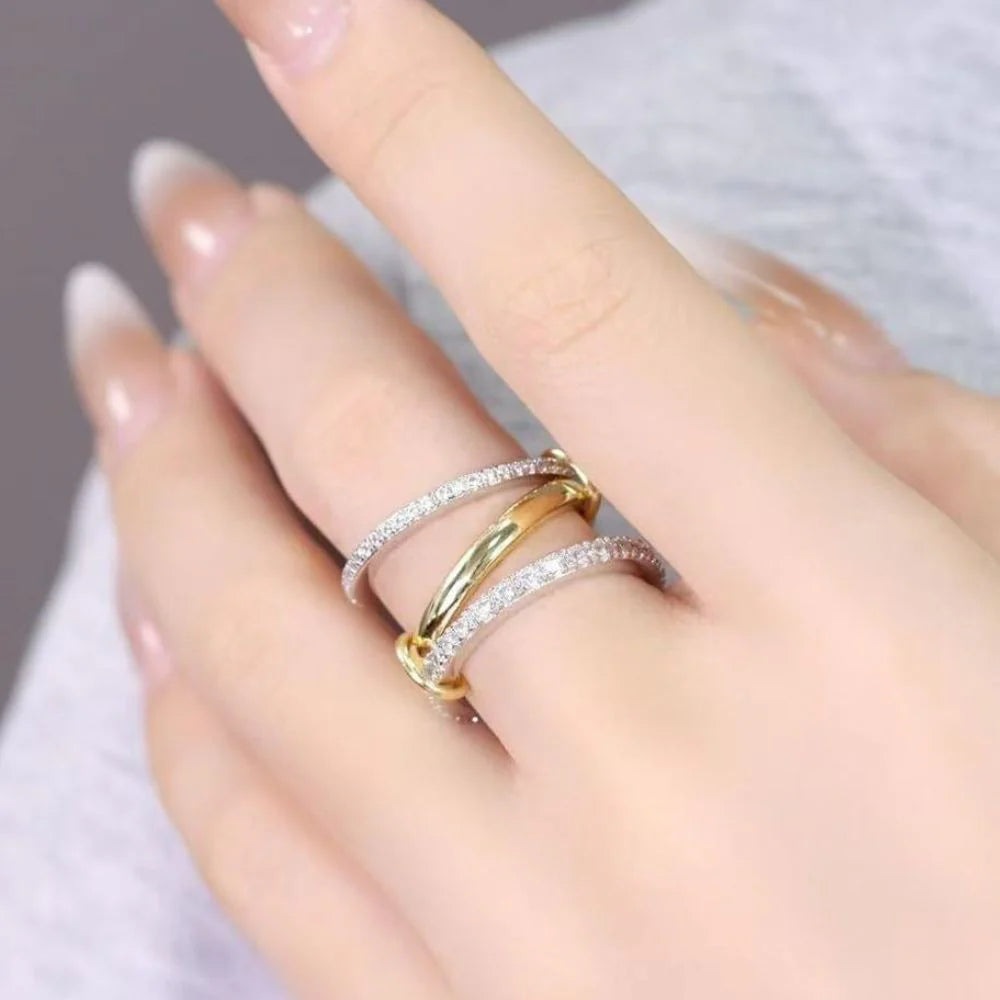 Luxora Trendy Gold Stackable Rings for Elegant Layering