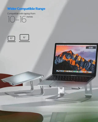 RoyaleGlow Aluminum Vertical Laptop Stand for Ergonomic Desk