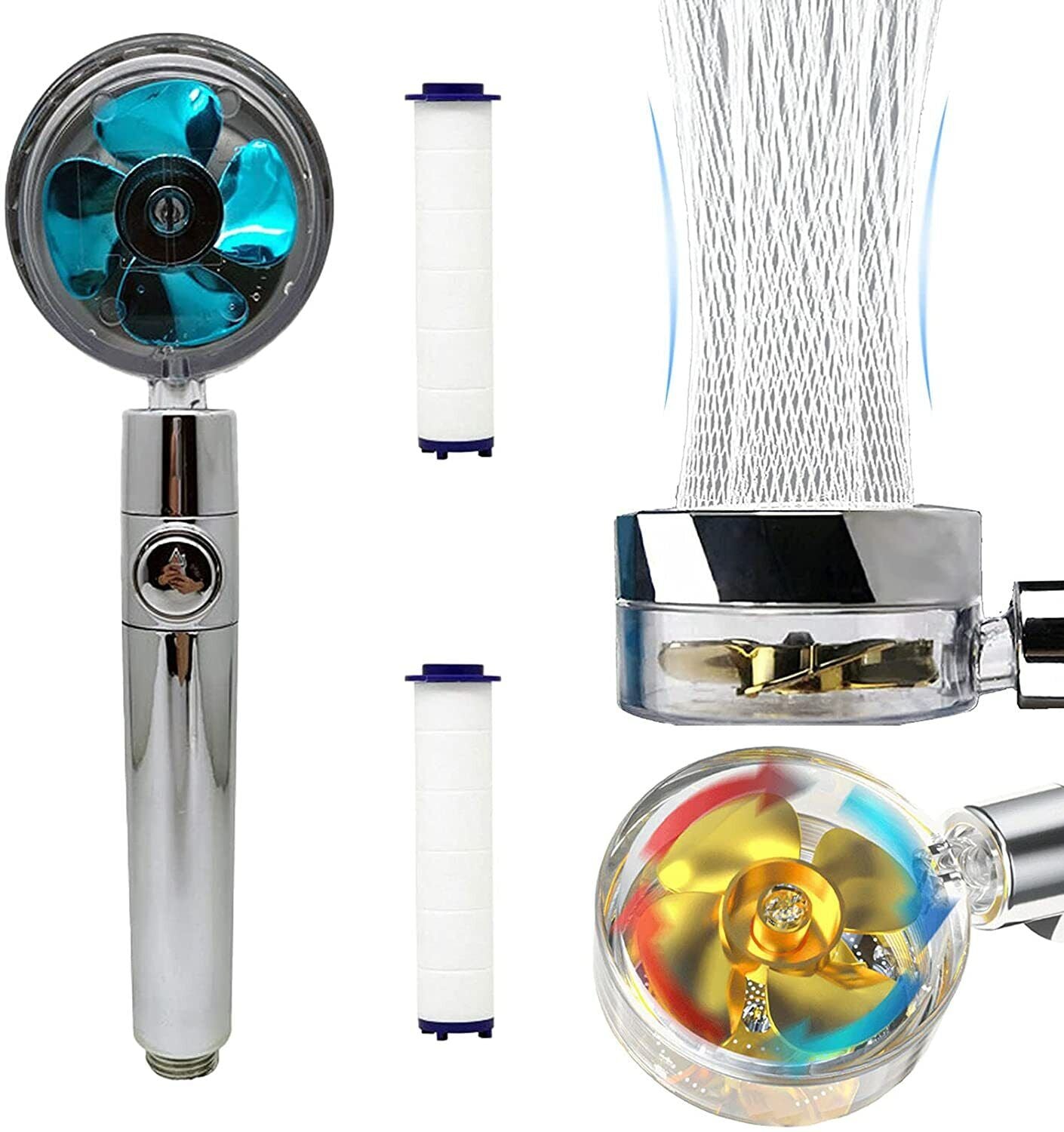Royaleva Turbo Propeller Shower Head for Spa-Like Experience