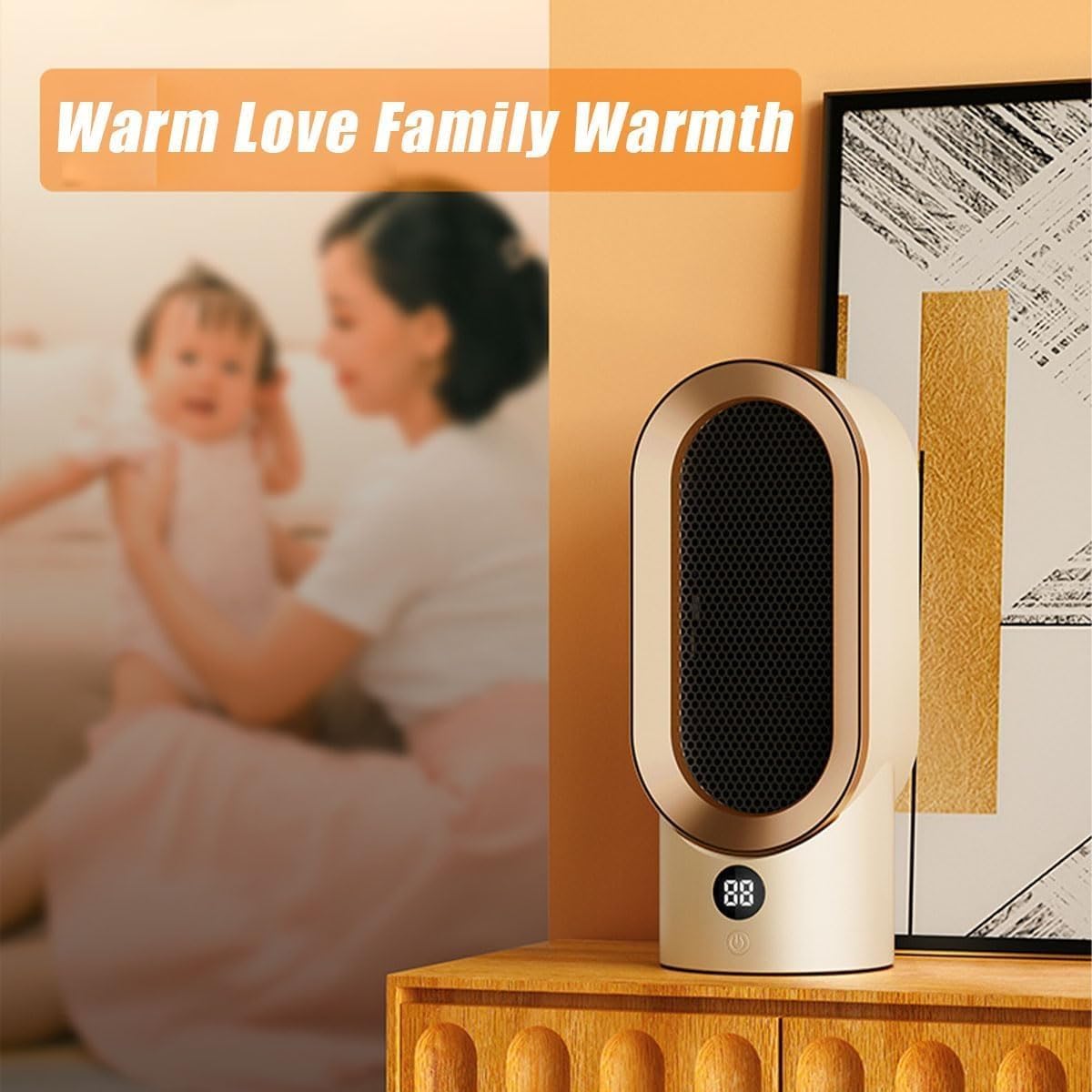 Luxora Airwave Portable Electric Fan Heater for Quick Warmth