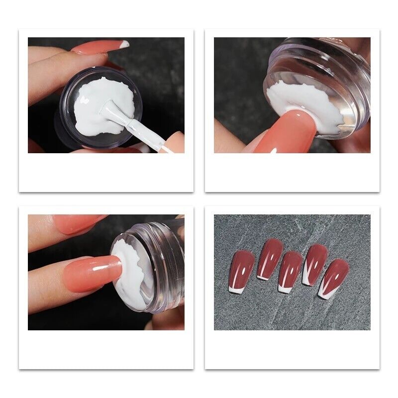 Luxora Silicone Transparent Nail Stamper with Scraper Set