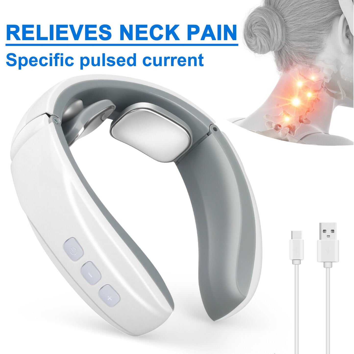 Royaleva Electric Shock Pulse Neck and Shoulder Kneading Massager