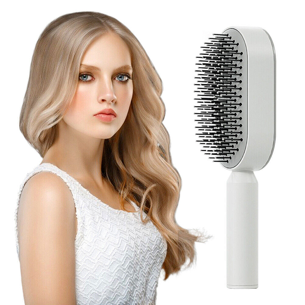 RoyaleGlow Self Cleaning Hair Brush for Easy Maintenance