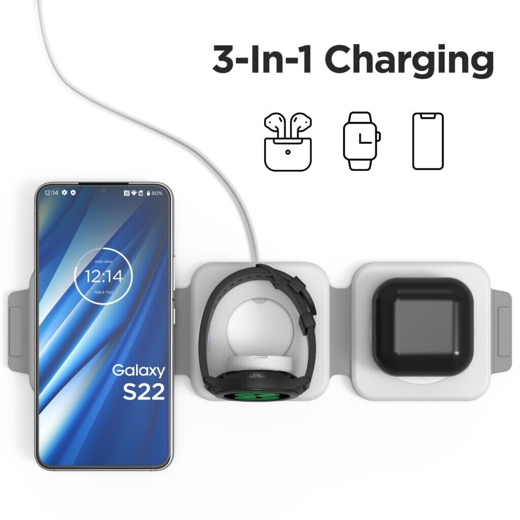 RoyaleGlow 3 In 1 Travel Charger For Phones And Tablets