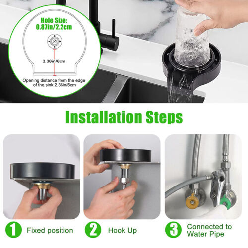 Luxora High Pressure Kitchen Sink Cup Rinser for Clean Cups