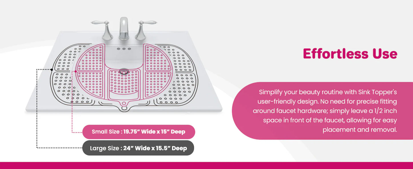 RoyaleGlow Bathroom Sink Topper Cover for Space Saving