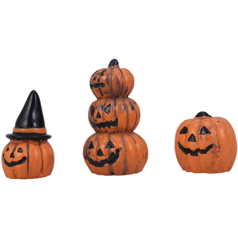 3pcs Miniature Figurines, Fairy Garden Decorations - Halloween Pumpkins & Party Favors 4