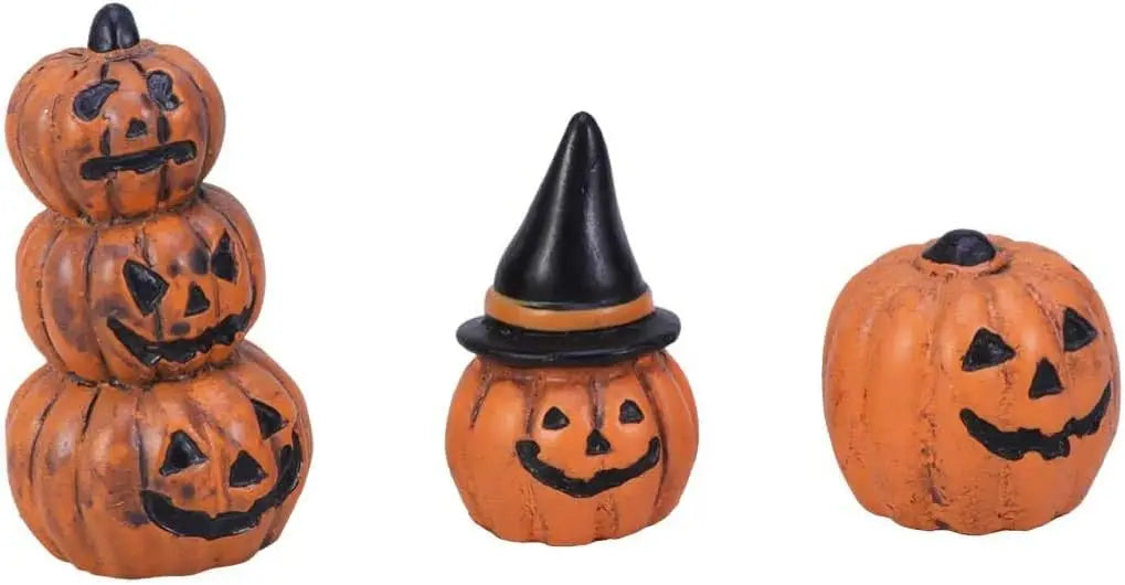 3pcs Miniature Figurines, Fairy Garden Decorations - Halloween Pumpkins & Party Favors 6