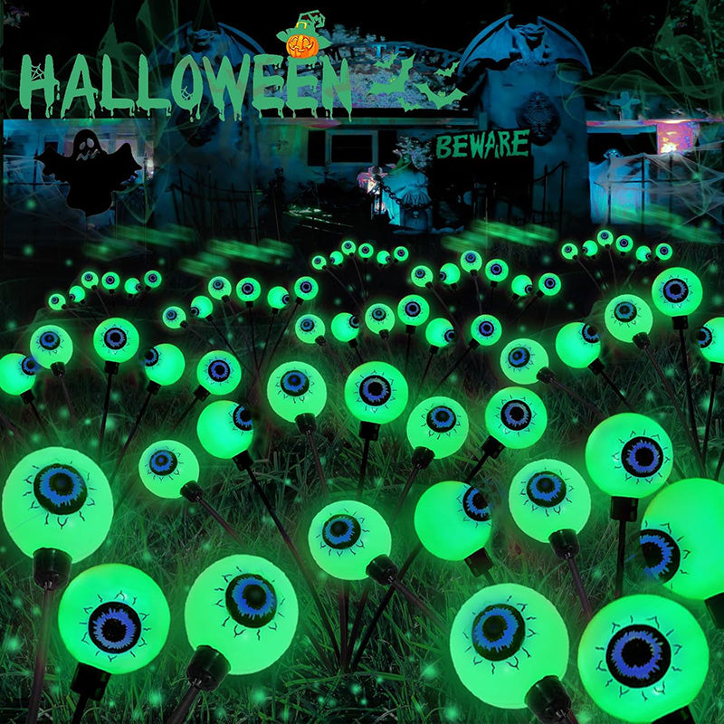 4-Packs Halloween Solar Scary Eyeball Lights 1