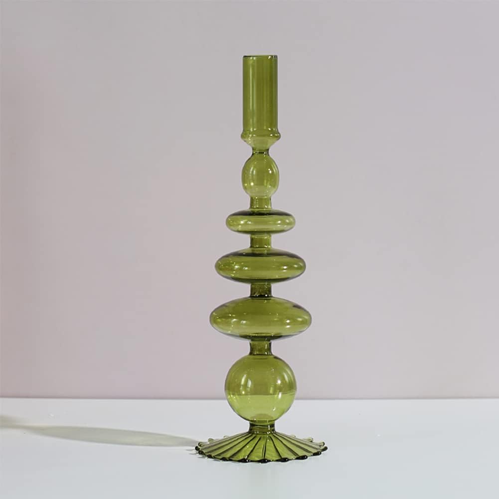 Royaleva Handmade Glass Candle Holders - Elegant Decorative Accent Pieces