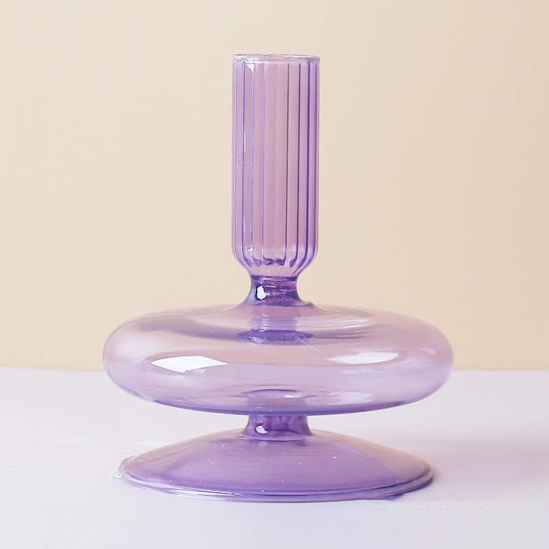 Royaleva Handmade Glass Candle Holders - Elegant Decorative Accent Pieces