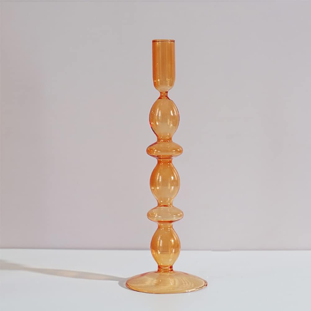 Royaleva Handmade Glass Candle Holders - Elegant Decorative Accent Pieces