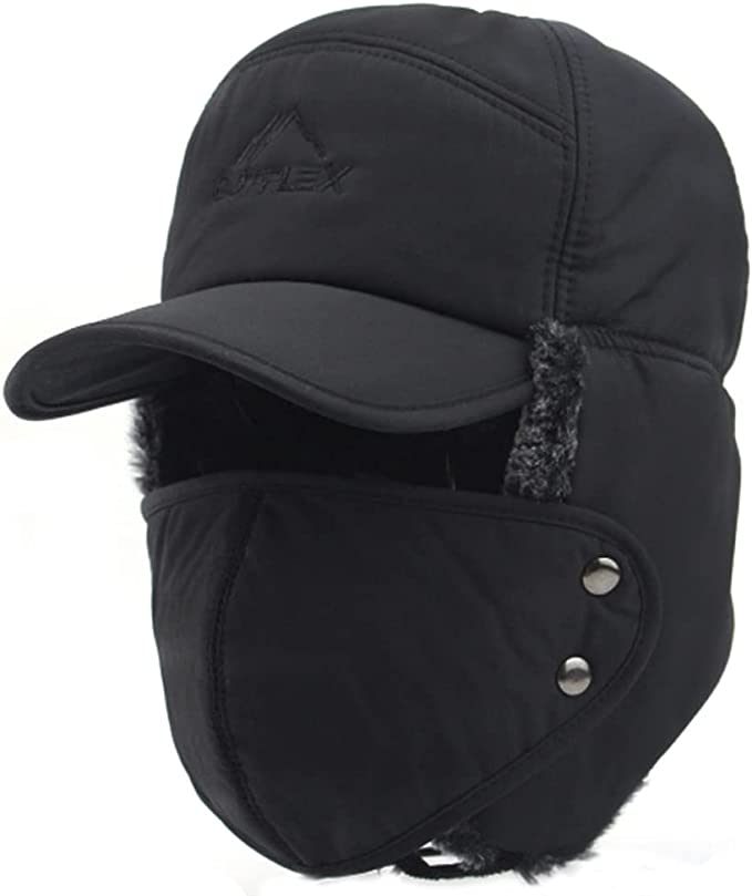Luxora Premium Mens Winter Cold Weather Snow Hat With Ear Flaps And Brim