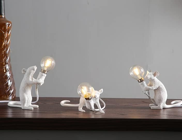 Royallure Art Deco LED Mouse Table Lamp - Whimsical Desk Lighting