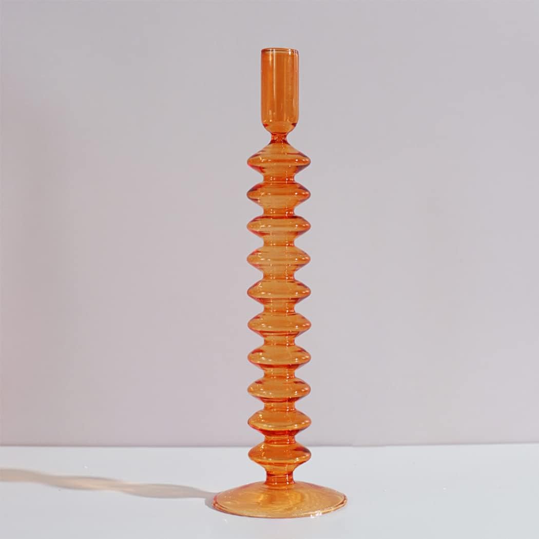 Royaleva Handmade Glass Candle Holders - Elegant Decorative Accent Pieces