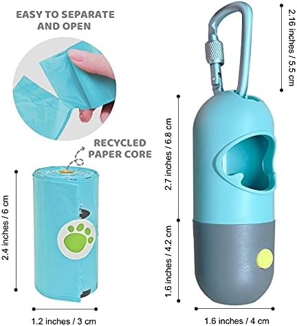 Luxora Poop Pickup Bag Holder with LED Light and Mounts