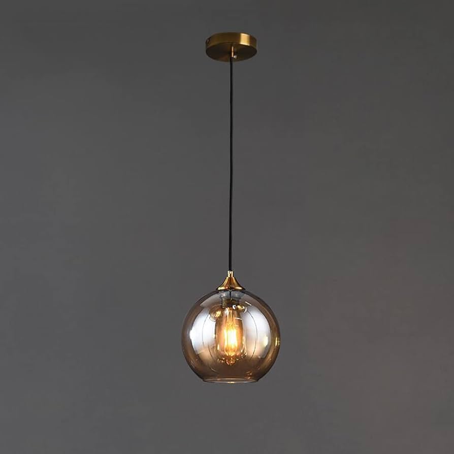 LuxRoyale Modern Luxury LED Pendant Light - Smoky Gray Glass