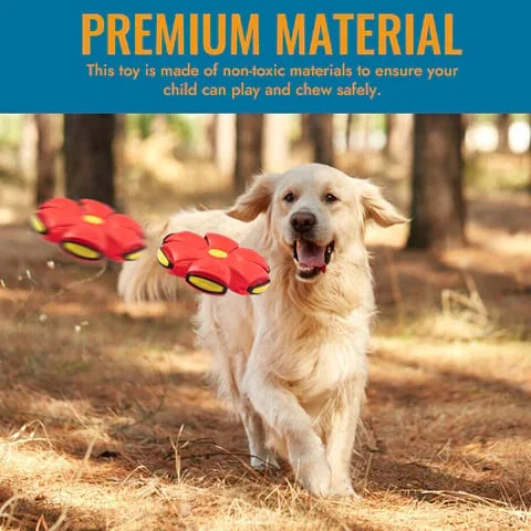 Luxora Flying Saucer Ball Dog Toy with Flashing Light
