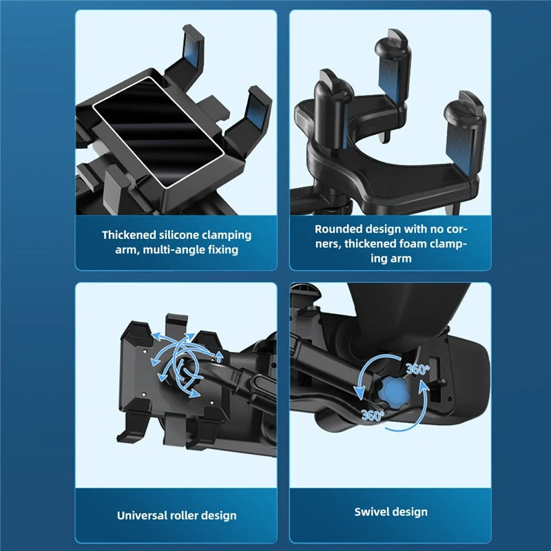 Royaleva Rearview Mirror Phone Holder with 360-Degree Rotation