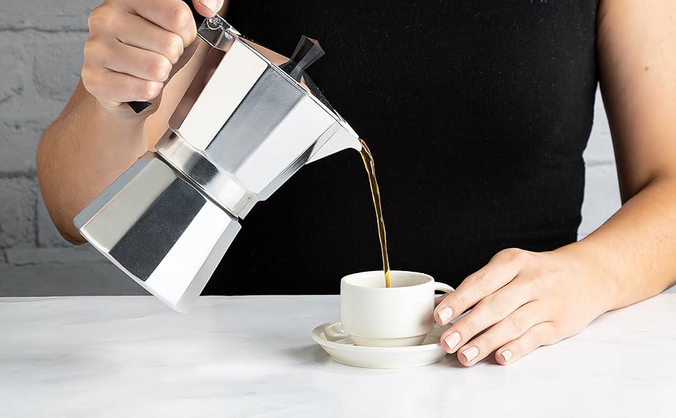 Royaleva Classic Stovetop Espresso Maker Moka Pot for Brewing