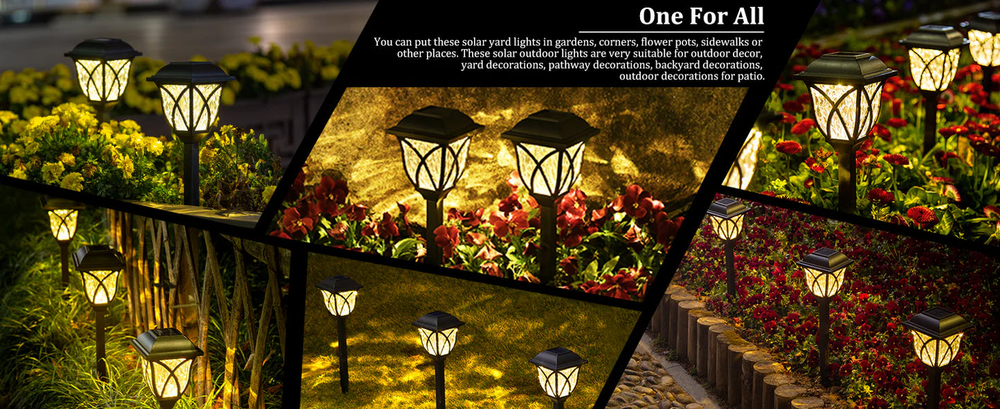 Luxora 6 Pack Led Solar Pathway Garden Lights Outdoor