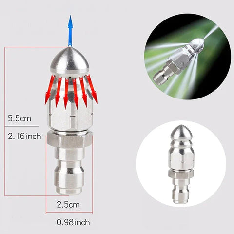Royaleva Pressure Washer Sewer Jetter Nozzle with 1/4'' Quickly Connector