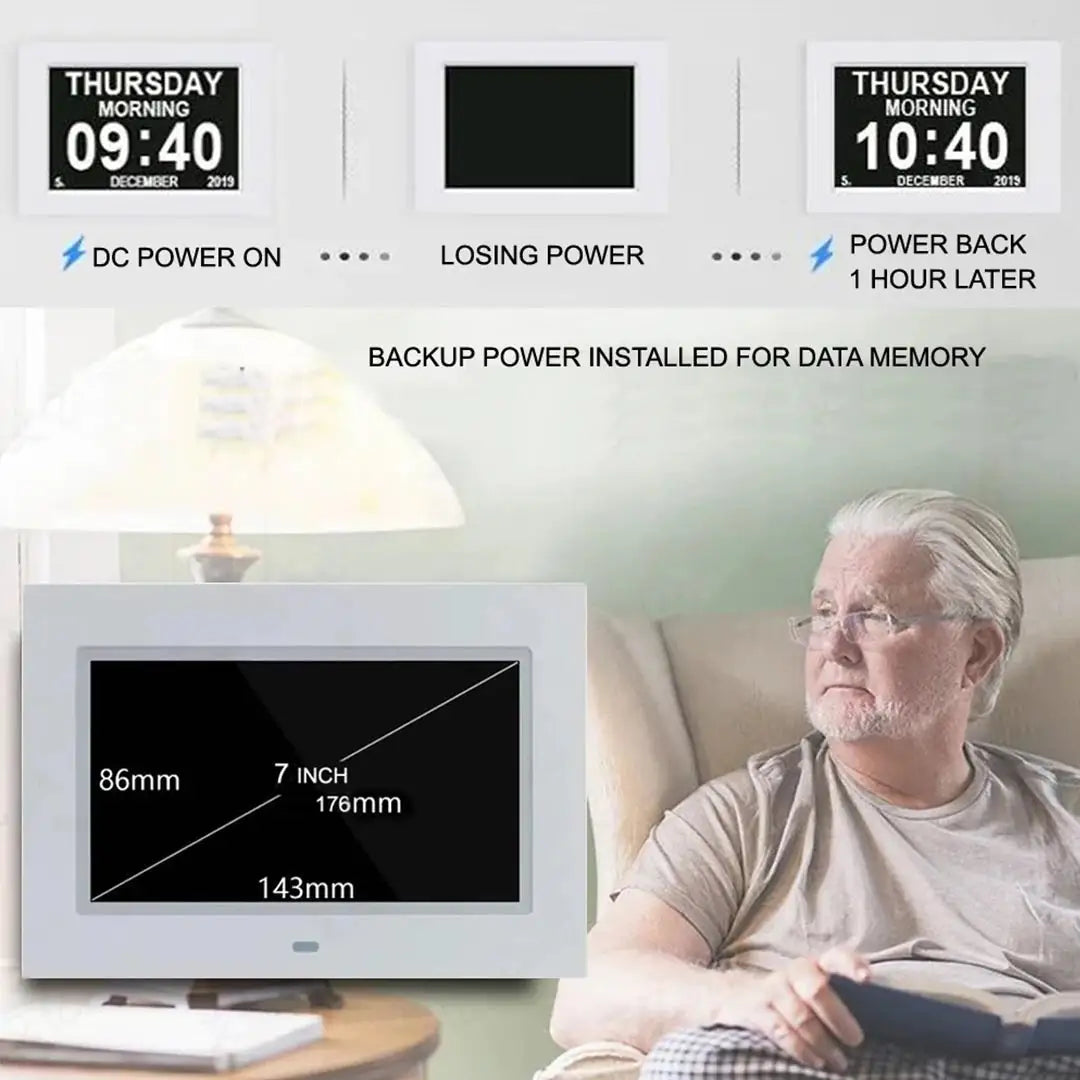 Royallure Large LED Digital Alarm Clock – Multi-Function Display, USB Recharge & Temperature