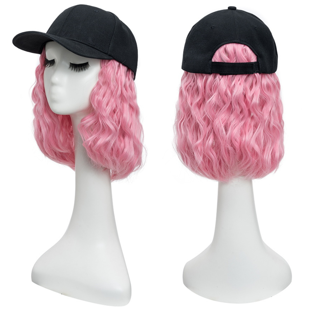Royaleva Heat Resistant Synthetic Wavy Wig Extension Baseball Cap