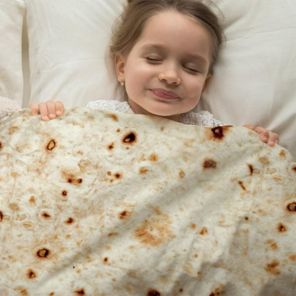 Royaleva Burrito Tortilla Food Throw Blanket Cozy Wrap