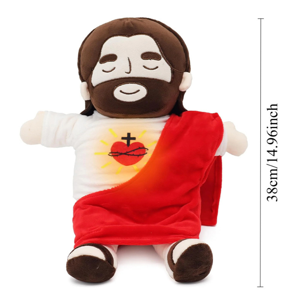 RoyaleGlow Breathing Jesus Soothing Plushie for Sleep Aid