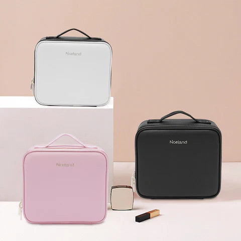 RoyaleGlow LED Makeup BAG with Mirror and Brush Compartment