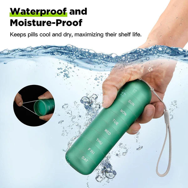 Luxora Aluminum 7 Days Portable Pill Organizer for Travel