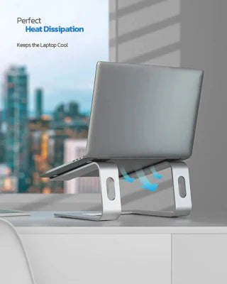 RoyaleGlow Aluminum Vertical Laptop Stand for Ergonomic Desk