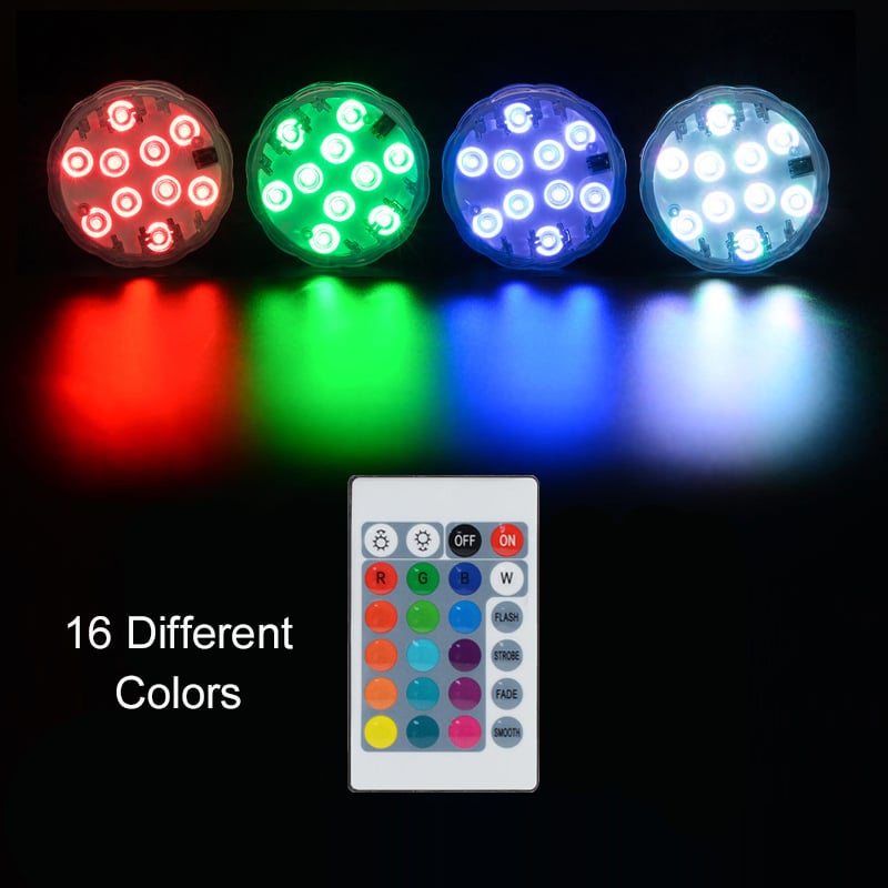 RoyaleGlow Submersible LED Pool Lights 10 Lamps Set