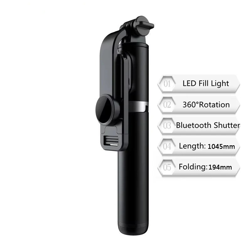 Royaleva Selfie Stick And Tripod With LED Light 1045mm