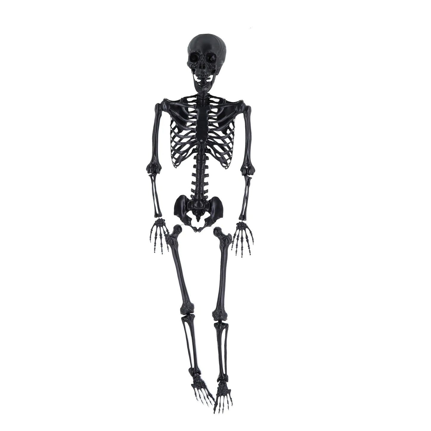 5.4FT Life-Size Light-Up Skeleton Decoration - Realistic Full Body Bones with Movable Joints and Glowing Eyes for Halloween 7
