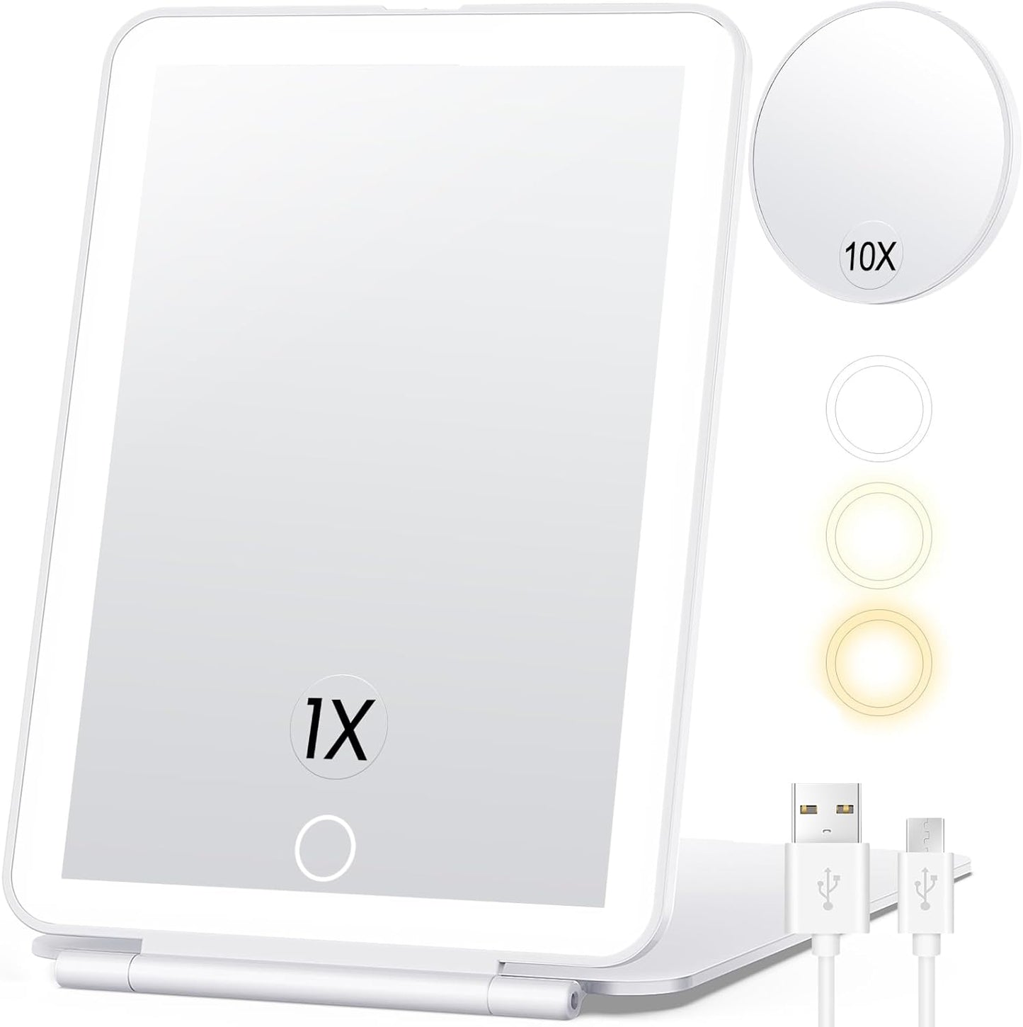 Luxora Travel Lighted Makeup Mirror With Magnification
